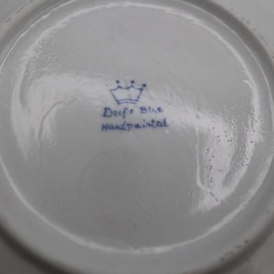 Delft Blue Hand Painted Pitcher and Saucer
