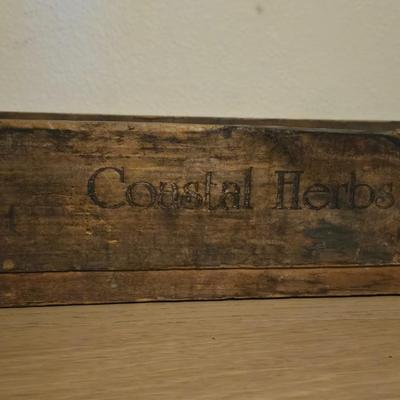 Antique Coastal Herbs Rosemary Crate