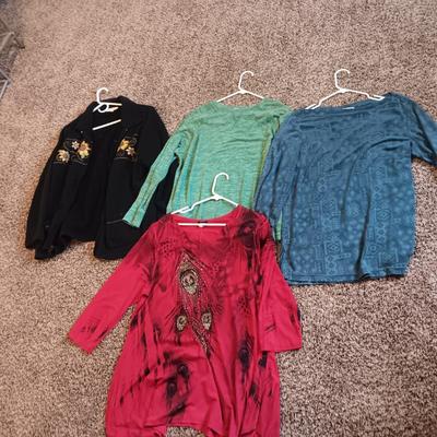 LADIES SHIRTS AND CARDIGANS (L - XL)
