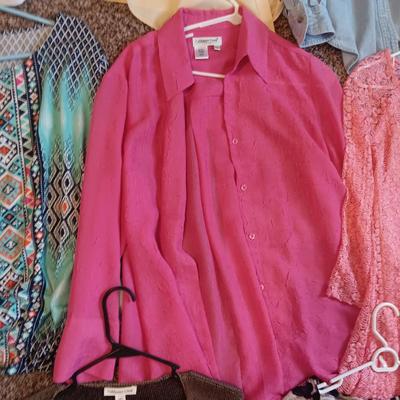 LADIES SHIRTS AND CARDIGANS (L - XL)