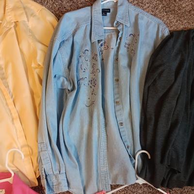 LADIES SHIRTS AND CARDIGANS (L - XL)