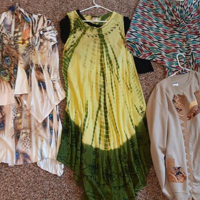 LADIES DRESSES, SKIRTS, SHIRTS, CARDIGANS AND SCARVES (L - XL)