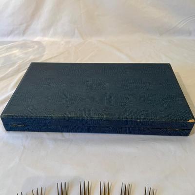 Set of Twelve Bronze/Bakelite Knives & Forks W/Case (GB-RG)