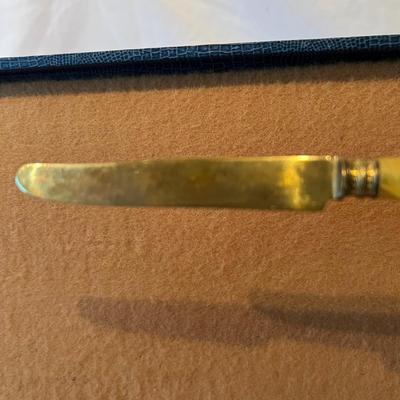 Set of Twelve Bronze/Bakelite Knives & Forks W/Case (GB-RG)