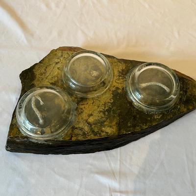 Unique Slate Oil Lamp (GB-RG)
