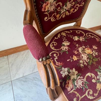 French Provincial Louis XV Style Armchair (GB-RG)
