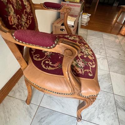 French Provincial Louis XV Style Armchair (GB-RG)