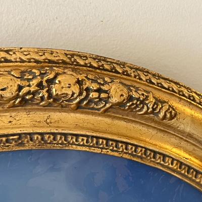 Reverse Glass Painting in Ornate Gilded Frame (GB-RG)