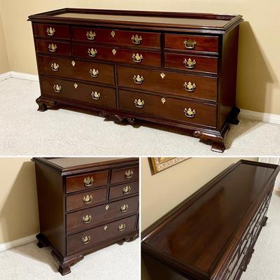 Four (4) Piece Mahogany Queen Canopy Bed Bedroom Suite ~ *Read Details