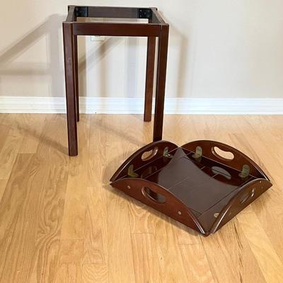 Solid Wood Butlers Tray Side Table