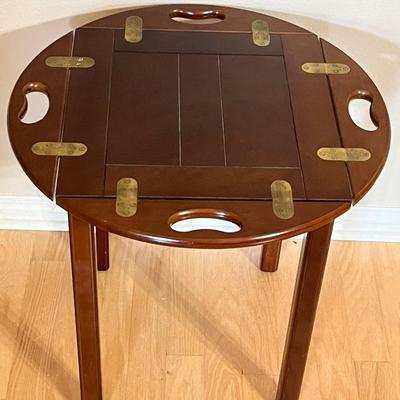 Solid Wood Butlers Tray Side Table