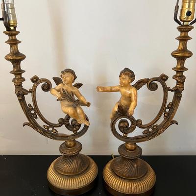 Pair of Cherub Lamps (GB-RG)