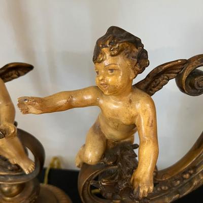 Pair of Cherub Lamps (GB-RG)