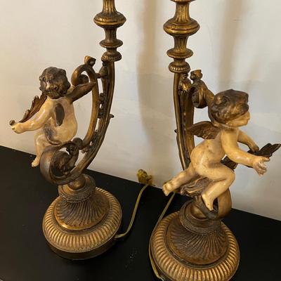 Pair of Cherub Lamps (GB-RG)