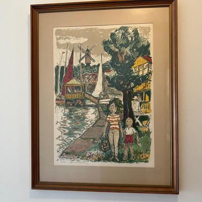 Harald Lindberg Pencil Signed/Numbered Framed Art (H-RG)