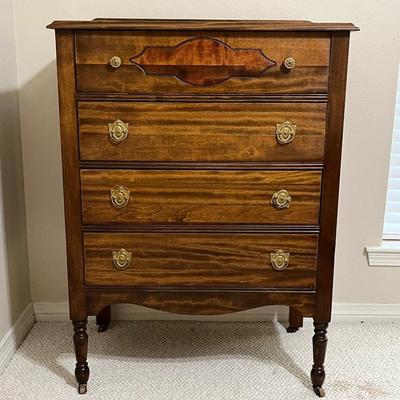 Vtg. Solid Wood Three (3) Full Size Piece Bedroom Set