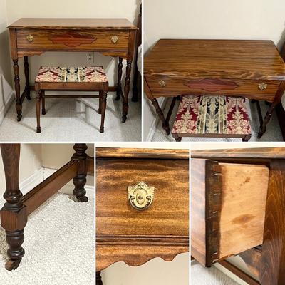 Vtg. Solid Wood Three (3) Full Size Piece Bedroom Set