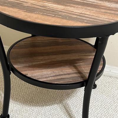 Wooden & Metal Side Table
