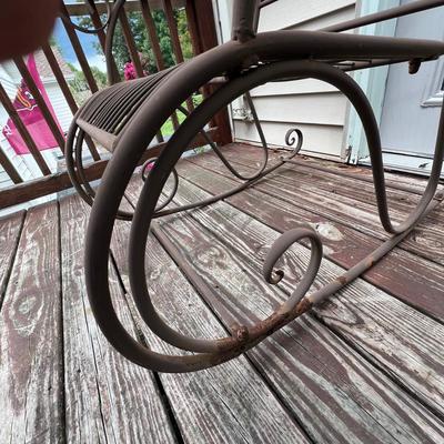 Pair of Ornate Metal Patio Rocking Chairs (Y-RG)