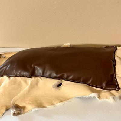 25” Deer Skin Decorative Bolster Pillow