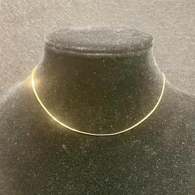 14K Gold Chain Choker Style Necklace