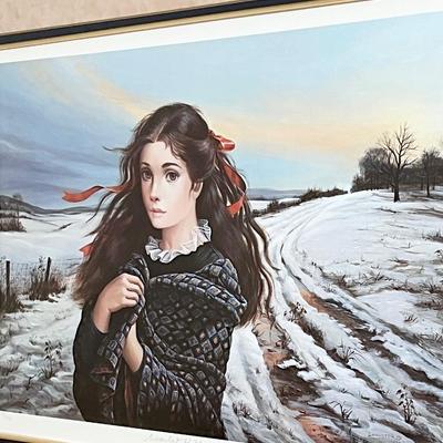 PATTY BANNISTER ~ “Scarlet Ribbons” ~ S/N Framed Print ~ *Read Details
