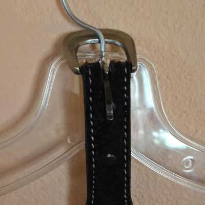 Men's Black Leather Brute Tan Belt