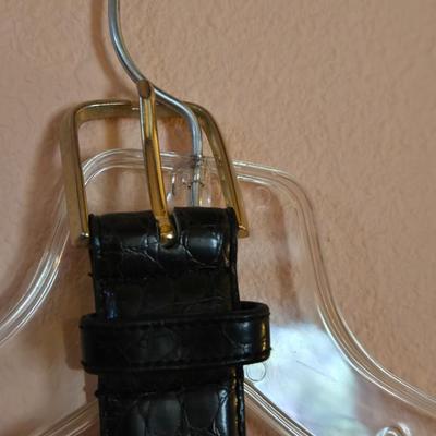 Men's Black Leather Belt