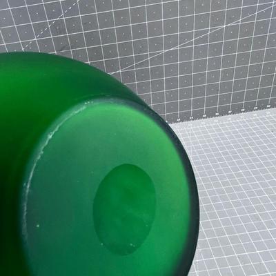 Hand Blown Satin Glass (Green) Decanter