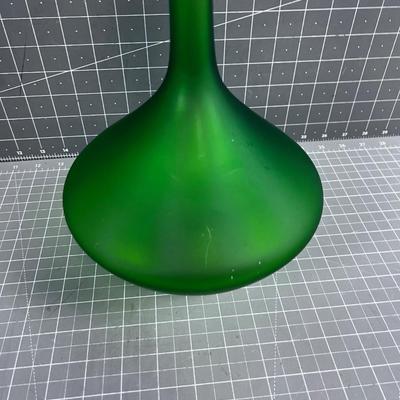 Hand Blown Satin Glass (Green) Decanter