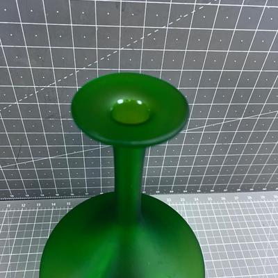 Hand Blown Satin Glass (Green) Decanter