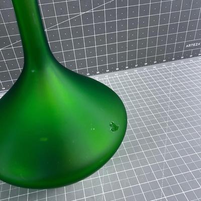 Hand Blown Satin Glass (Green) Decanter