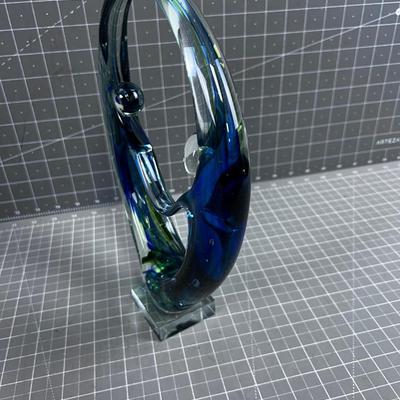 Abstract Colored Glass Art
