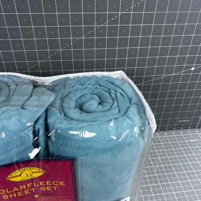 Mint Colored NEW Flannel Polar Fleece Sheets Queen NEW 