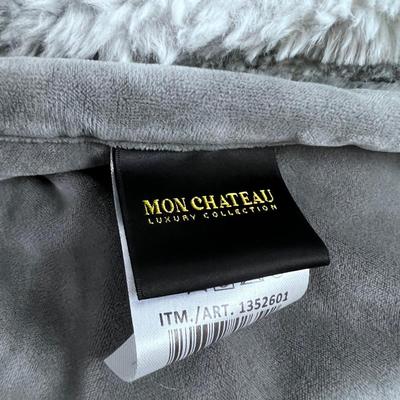 MINKY LIKE Mon-Chateau Throw Gray 