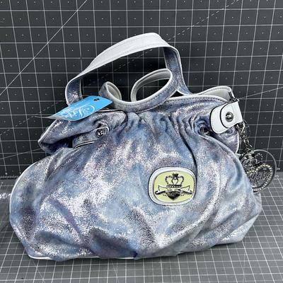 Kathy Van Zeeland PURSE Sparkle Blue Bell NEW 