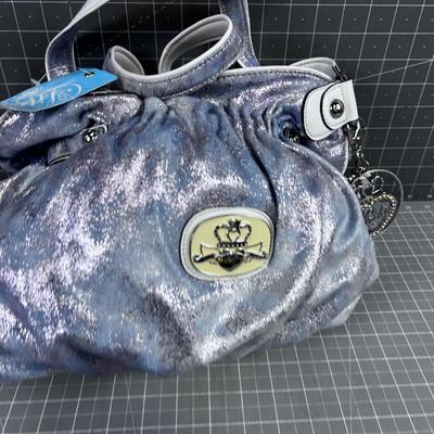 Kathy Van Zeeland PURSE Sparkle Blue Bell NEW 