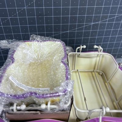 Set of Temptations, Rectangular Baking Dishes with Cradle's. YELLOW 