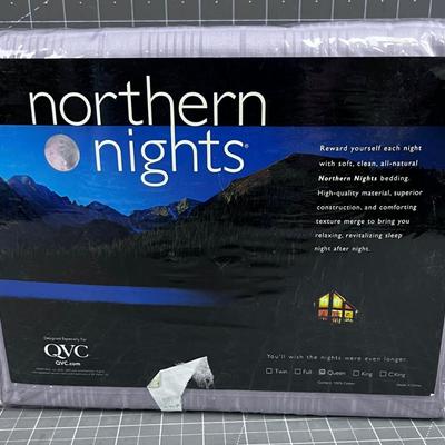 Northern Nights Lavender Color Queen Cotton Sheets NEW 