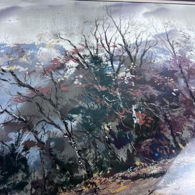 AFTERNOON STILLNESS Landscape, by SCHOFIELD Water Color under Glass 