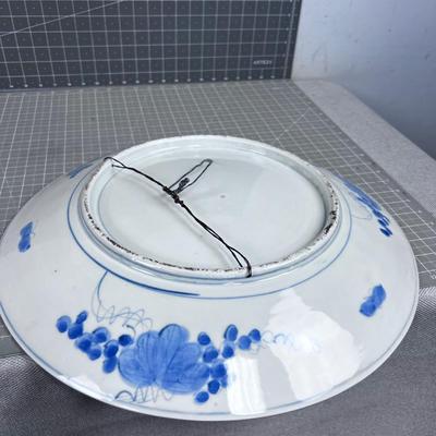 Large 18" Blue & White Chinese Platter