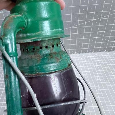 Rustic DITZ Deitz Green and Red Glass, 