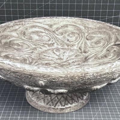Bird Bath Or Ginormous Heavy Fruit Bowl