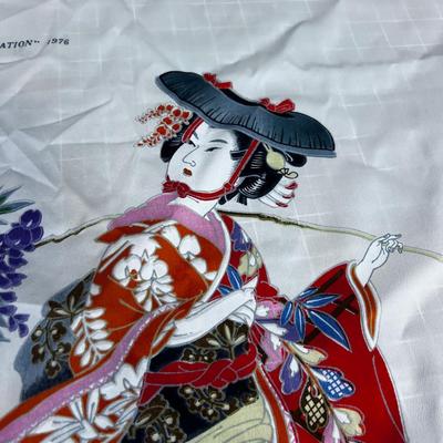 WOW! Silk Scarf by Chiyoe Mutsumoto Dated 1976 