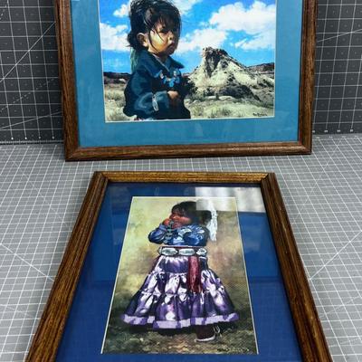 Native American PRINTS by Ray Swanson Framed under Glass 