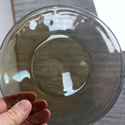 Smoked Glass Salad or Dessert Plates (16) 
