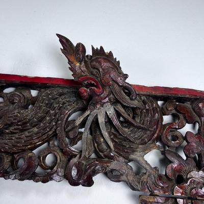 CARVED Chinese Mantel or Window 3 Piece WOW!!!! 