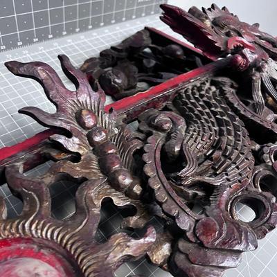 CARVED Chinese Mantel or Window 3 Piece WOW!!!! 