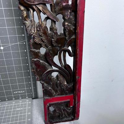 CARVED Chinese Mantel or Window 3 Piece WOW!!!! 