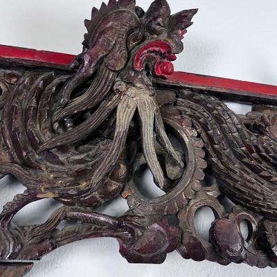 CARVED Chinese Mantel or Window 3 Piece WOW!!!! 